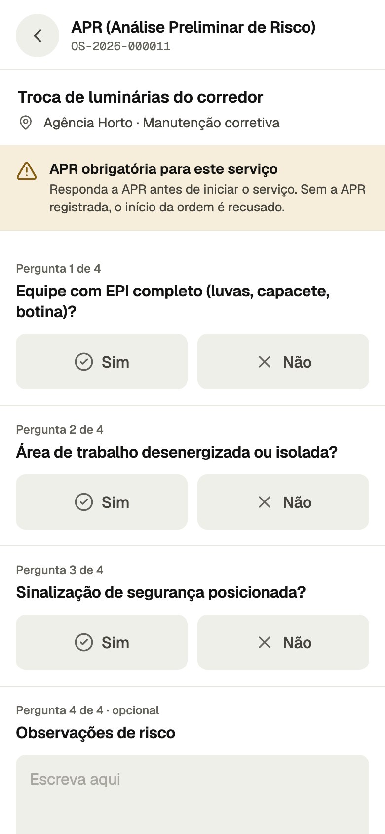 2. Perguntas da APR
