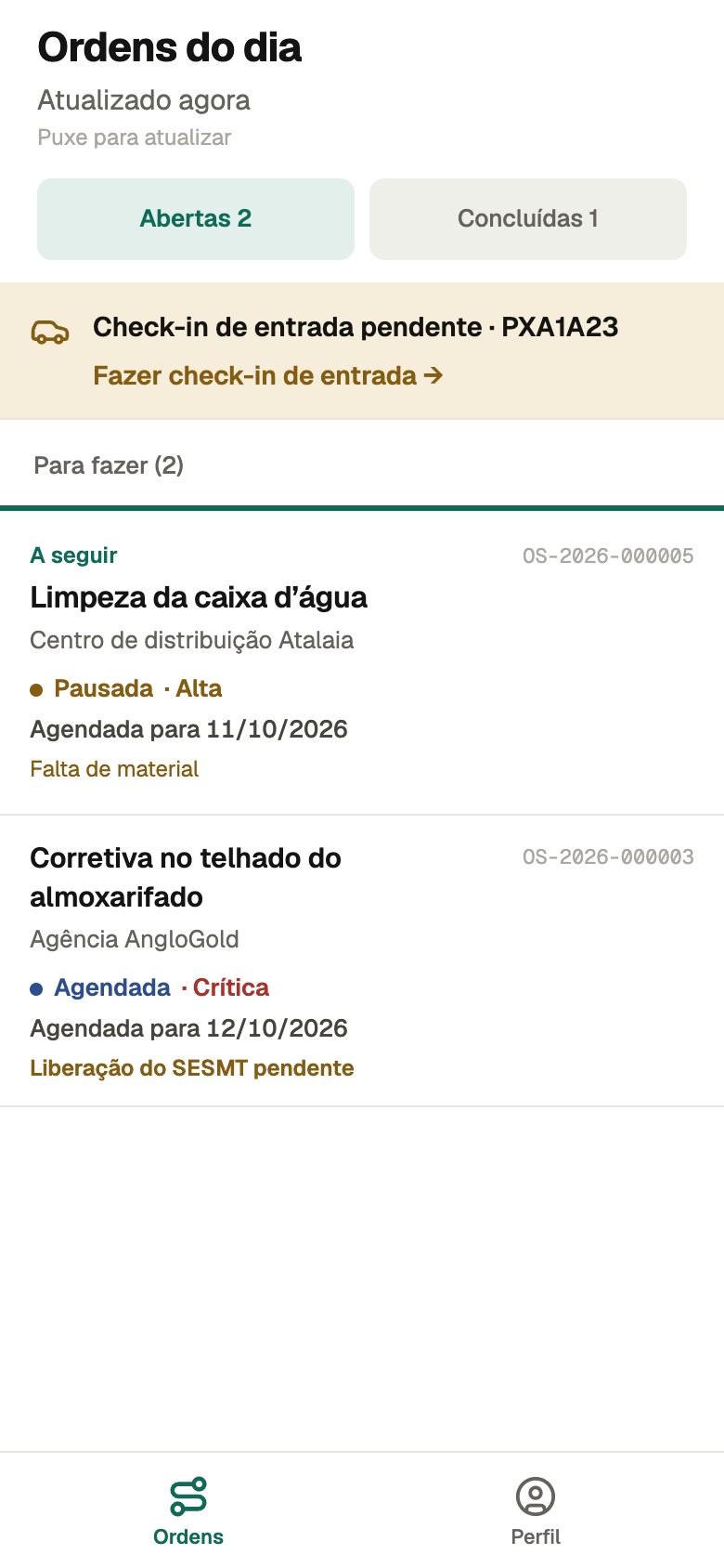 3. Sinal de volta: lista atualizada