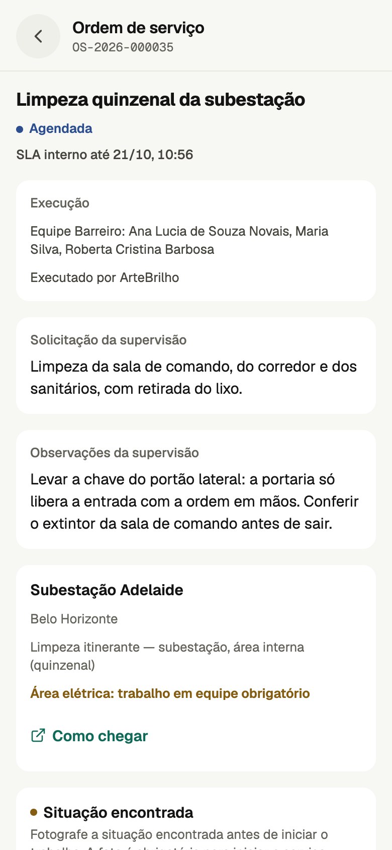 A ordem, antes de começar