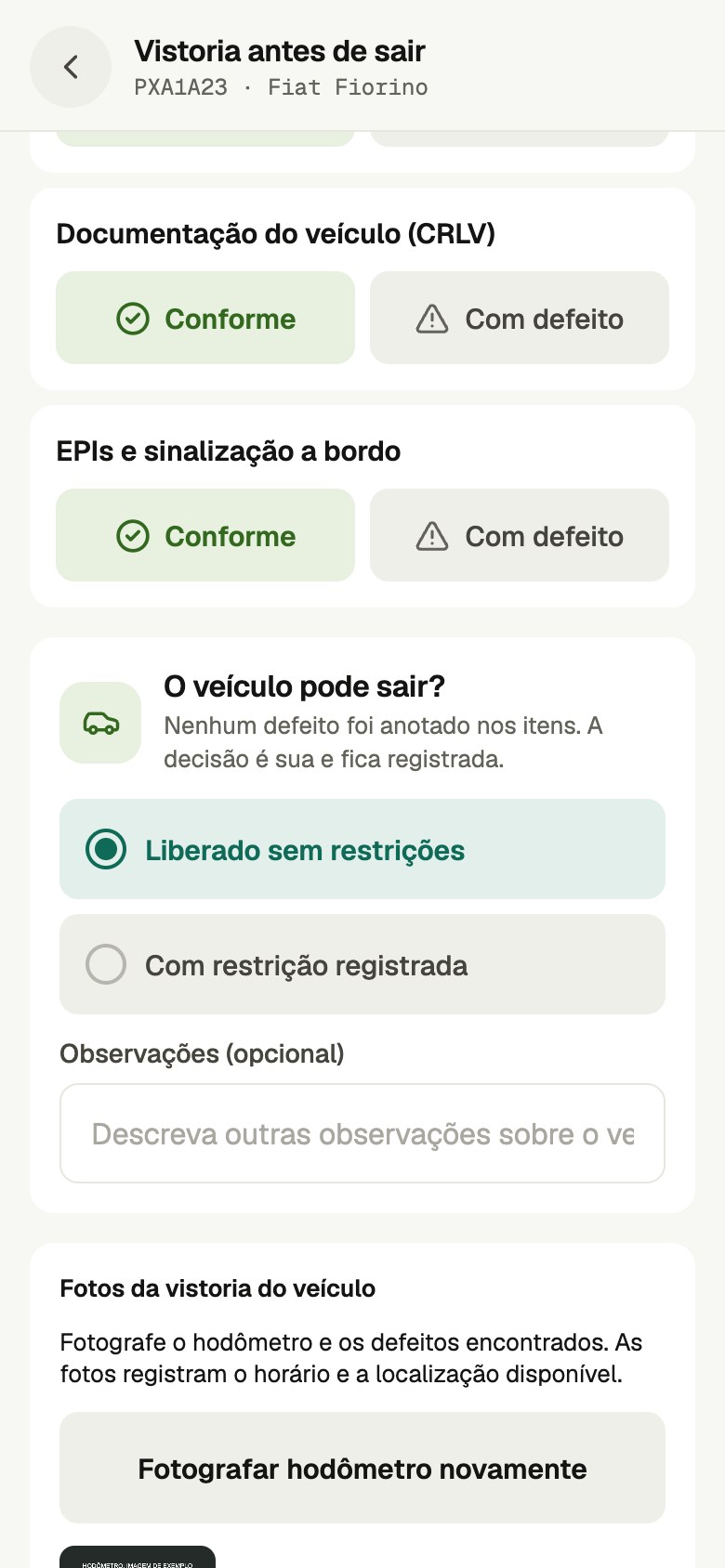 2. Parecer e fotos da vistoria